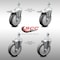 Service Caster 5 Inch SS Thermoplastic Rubber 1/2 Inch Stem Caster Total Lock Brake SCC, 2PK SCC-SSTSTTL20S514-TPRB-M1215-2-S-2 - alternate 1